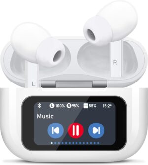 Original Wireless Earbuds, 5.4 Bluetooth Headphones With Touch Screen Ear Buds, ANC ENC Noise Cancelling Earbuds Headphones With Microphone, Wireless Bluetooth In Ear Earphones For Android IOS Phones