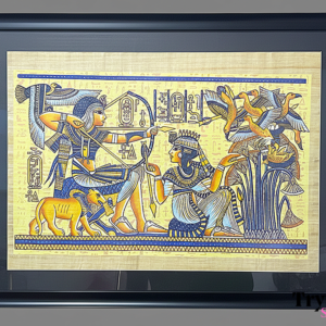 The Master of Chaos" – Hand-Painted Royal Marsh Hunt on Genuine Egyptian Papyrus