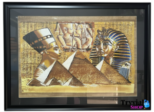 The Sovereign’s Harmony" – Hand-Painted Royal Nile Papyrus (Grand Gallery Edition)