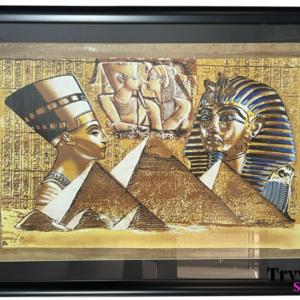 The Sovereign’s Harmony" – Hand-Painted Royal Nile Papyrus (Grand Gallery Edition)
