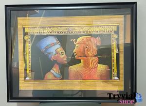 The Eternal Banquet" – Hand-Painted Panorama of Ancient Egyptian Heritage