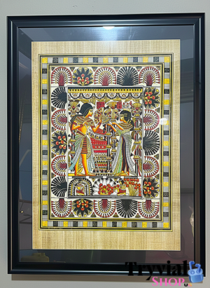 The Sacred Union" – Hand-Painted Royal Wedding of Tutankhamun and Ankhesenamun