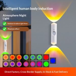 Wall Portable Sensor Light With Intelligent Rgb  Sensors